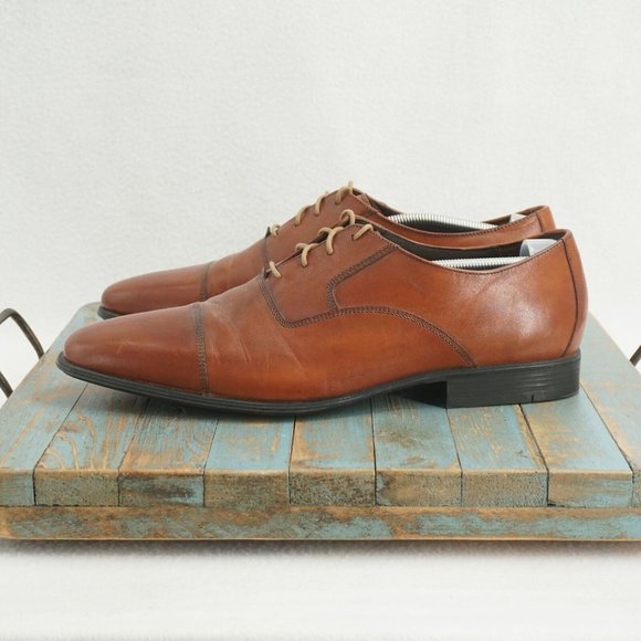 Cole Haan Air Mens Dress Shoes Oxfords Cap Toe Brown Leather Lace Up Size 13M main image 4